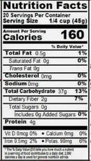 The Nutrition Facts of 24 Mantra Organic Basmati Rice