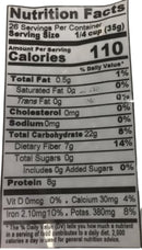 The Nutrition Facts of 24 Mantra Organic Black Urad Dal 