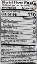 The Nutrition Facts of 24 Mantra Organic Corn Flour
