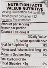 The Nutrition Facts of 24 Mantra Organic Dry Ginger Powder 