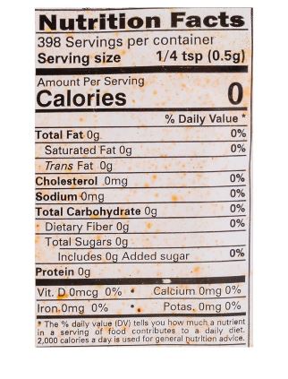 The Nutrition Facts of 24 Mantra Organic Kashmiri Chilli Powder 