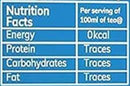 This is the Nutrition of 24 Mantra Organic Tulsi Green Tea.