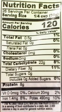 The Nutrition Facts of 24 Mantra Organic Tur Dal 
