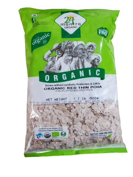 24 mantra Organic Thin Poha Red MirchiMasalay