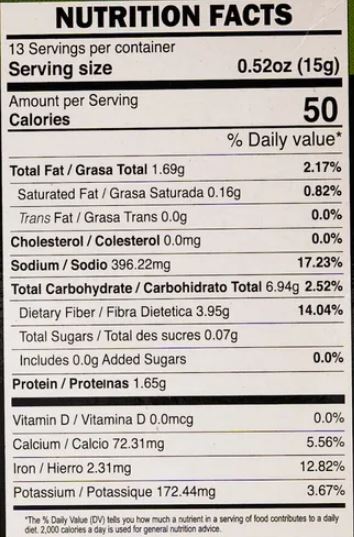 The Nutrition Facts of Aachi Mutton Curry Masala 