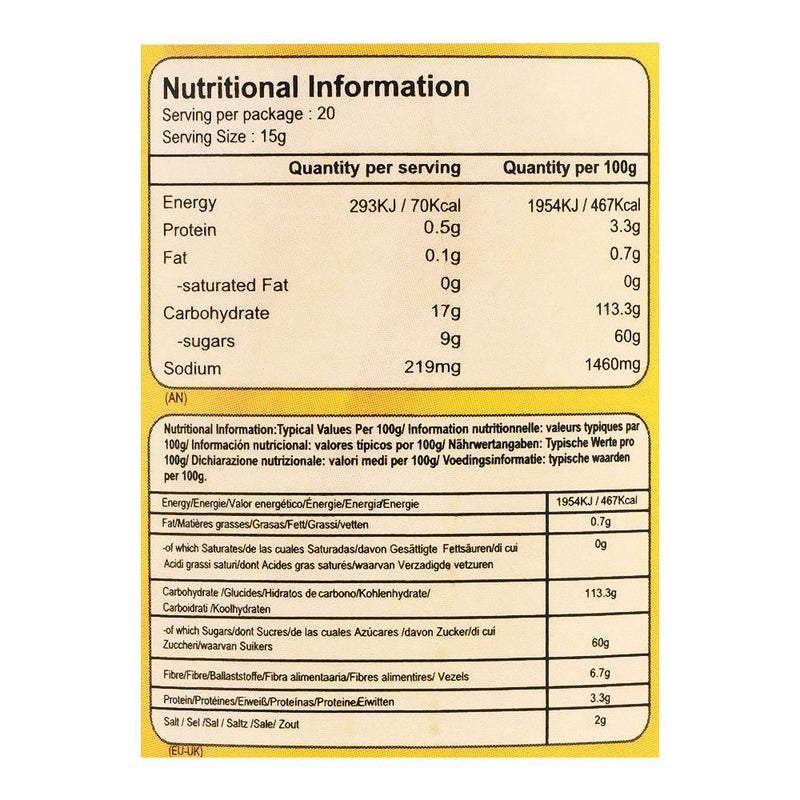 The Nutrition Facts of Ahmed Mango Chilli Sauce Seven Star(Desi mart devon)
