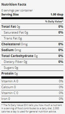 The Nutrition Facts of Ahmed Rose Water 