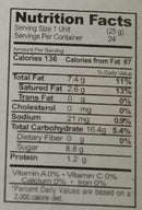 This is the Nutrition of Ali Baba Wafers W/Coconut.