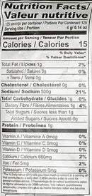 The Nutrition Facts of Apex Hot & Spicy Pickle (Achar) Masala 