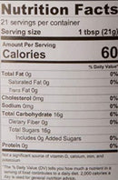 The Nutrition Facts of Arashan High-Mountain Raw Honey White 
