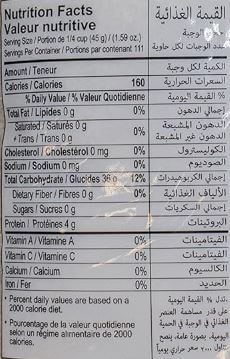 The Nutrition Facts of Aromatic Rice