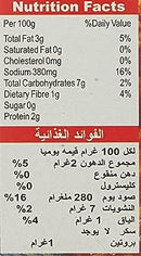 The Nutrition Facts of Badshah Dhansak Masala 