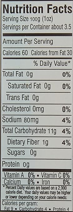 The Nutrition Facts of Badshah Dry Mango Powder 