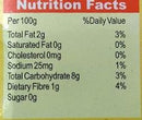 The Nutrition Facts of Badshah Kashmiri Chilli Powder 