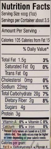 The Nutrition Facts of Badshah Pomegranate Powder 