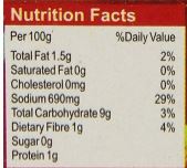 The Nutrition Facts of Badshah Rasam Masala Powder 