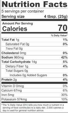 The Nutrition Facts of Banne Nawab Achar Gosht 