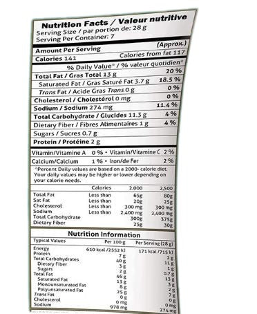 This is the Nutrition of Bikaji Aloo Bhujia Tana-Tan.
