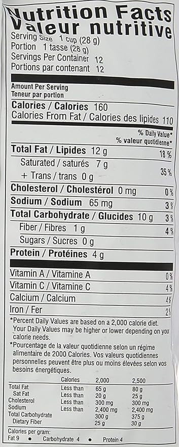 The Nutrition Facts of This is the Nutrition of Deep Boondi (Unsalted).
