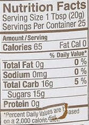 The Nutrition Facts of Breitsamer Sunflower Raw Honey Jar 