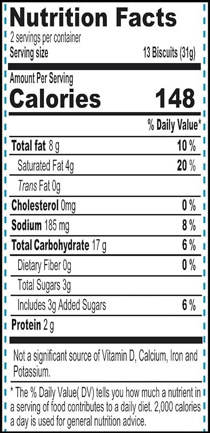 This is the Nutrition of Britannia 50-50 Maska Chaska Biscuits.