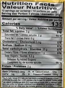 This is the Nutrition of Britannia Suji Rusk.