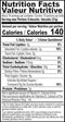 This is the Nutrition of Britannia Tiger Glucose Biscuits.