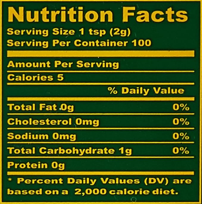 This is the Nutrition of Bru Instant Coffee - Bottled.