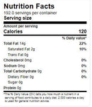 The Nutrition Facts of Butcher Boy Vegetable Oil