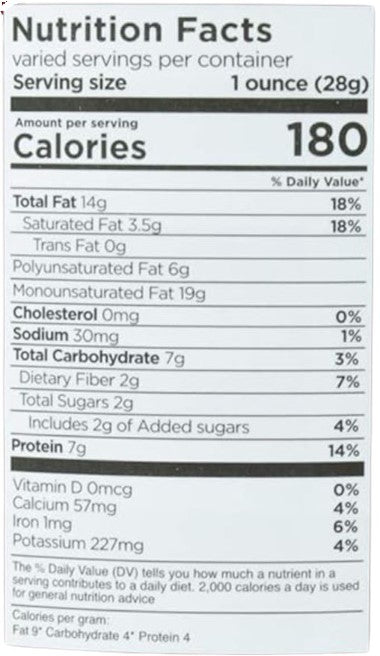 This is the Nutrition of Castania Mixed Kernels Can
