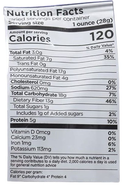 The Nutrition Facts of Castania Small Seeds (Egyptian) 