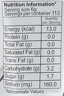 The Nutrition Facts of Ching's  Chilli Sauce 
