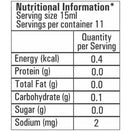 The Nutrition Facts of Ching's Chilli Vinegar 