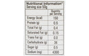 The Nutrition Facts of Ching's Manchurian Sauce Mix 