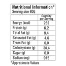 This is the Nutrition of Ching's Schezwan Machurian Noodles.