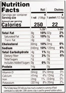 The Nutrition Facts of Colonel Kababz Chicken Kabab Rolls 