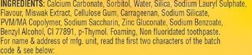 The Nutrition Facts of DABUR Meswak Toothpaste