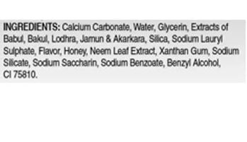 The Nutrition Facts of Dabur Herbal Toothpaste Neem