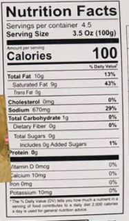 The Nutrition Facts of Daily Delight Idiappam Brown 
