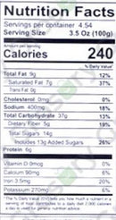 The Nutrition Facts of Daily Delight Sukhiyan 