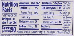 The Nutrition Facts of Dana Arabian Cheese 