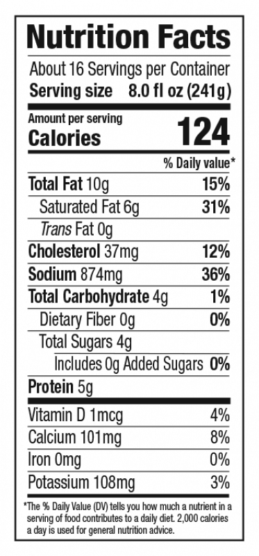 The Nutrition Facts of Dana Yogurt Drink Small