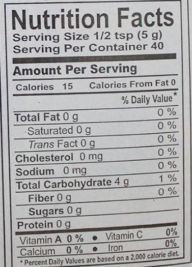 The Nutrition Facts of Deep Amchur Powder 
