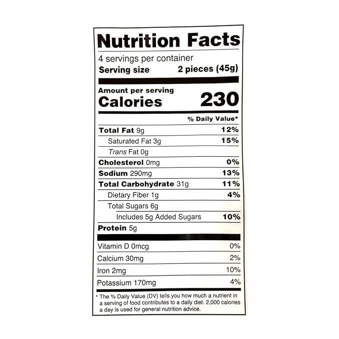 This is the Nutrition of Deep Bajri  Dhebra Khakhra.