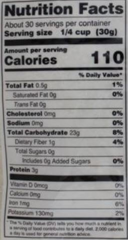 The Nutrition Facts of Deep Bakhri Flour
