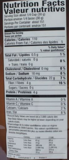 The Nutrition Facts of Deep Chapati Flour