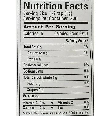 The Nutrition Facts of Deep Coriander Powder 