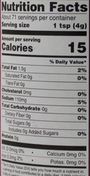 The Nutrition Facts of Deep Curry Paste 