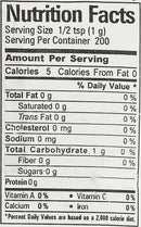 The Nutrition Facts of Deep Garam Masala Powder 