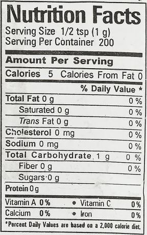 The Nutrition Facts of Deep Garam Masala Powder 